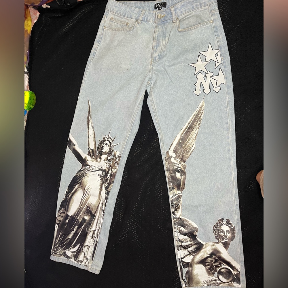 Statue of Liberty jeans from BoohooMAN